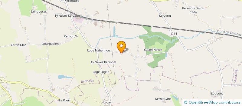 localisation de l'entreprise GROUPEMENT AGRICOLE D'EXPLOITATION EN COMMUN AGREE LE BERRE  BANNALEC