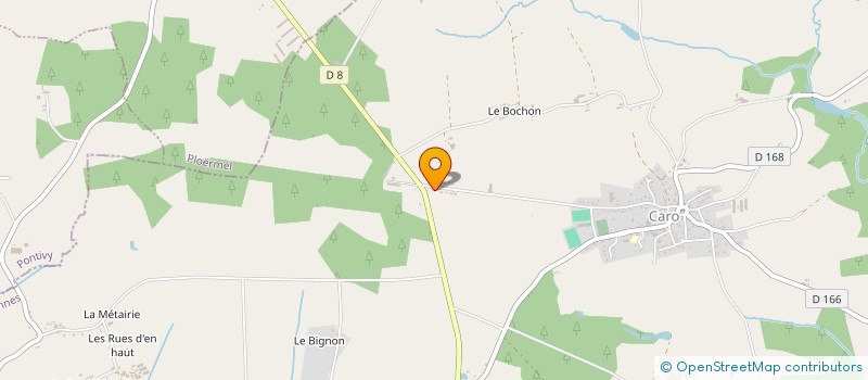 localisation de l'entreprise GROUPEMENT AGRICOLE D'EXPLOITATION EN COMMUN AGREE LES QUATRE ROUTES à CARO