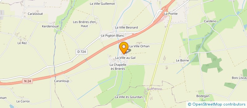 localisation de l'entreprise GROUPEMENT AGRICOLE D'EXPLOITATION EN COMMUN AGREE MORVAN à GUEGON