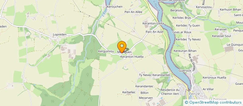 localisation de l'entreprise GROUPEMENT AGRICOLE D'EXPLOITATION EN COMMUN AGREE PERON à PLOUENAN