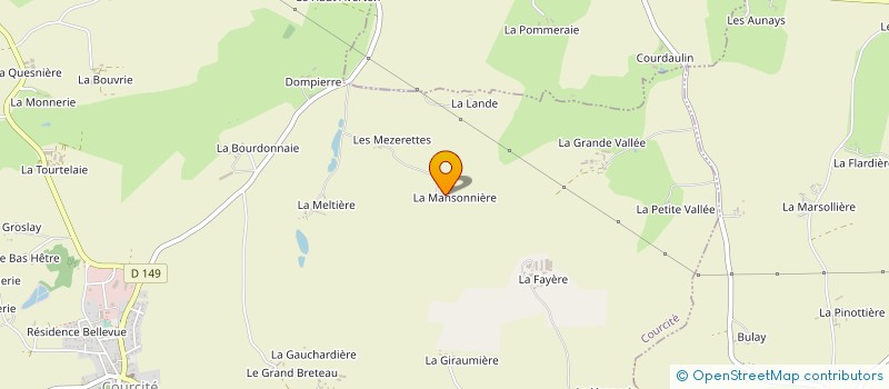 localisation de l'entreprise GROUPEMENT AGRICOLE D EXPLOITATION EN COMMUN AGREE SAINTE ANNE 53 à COURCITE