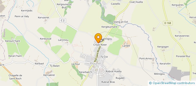 localisation de l'entreprise GROUPEMENT AGRICOLE D'EXPLOITATION EN COMMUN AGREE SEITE LAOT à PLOUGUIN