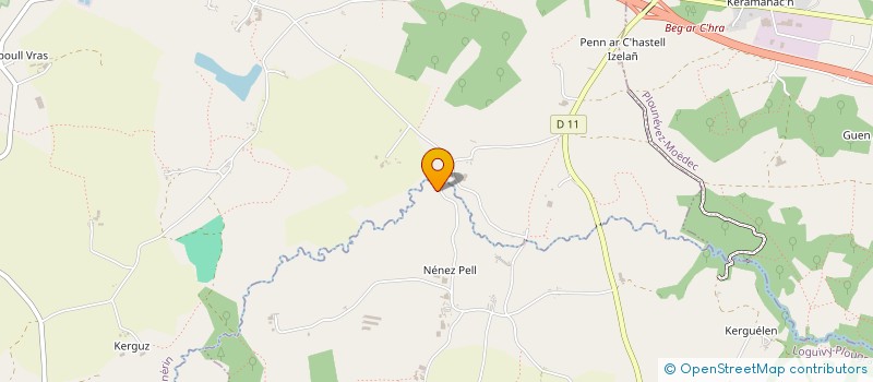 localisation de l'entreprise GROUPEMENT AGRICOLE D'EXPLOITATION EN COMMUN AR MEZ PELL  LOGUIVY-PLOUGRAS