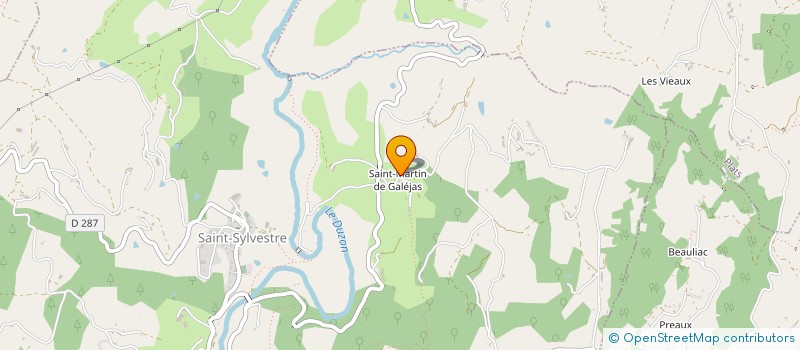 localisation de l'entreprise GROUPEMENT AGRICOLE D EXPLOITATION EN COMMUN BIQU' ET VACHE  SAINT-SYLVESTRE