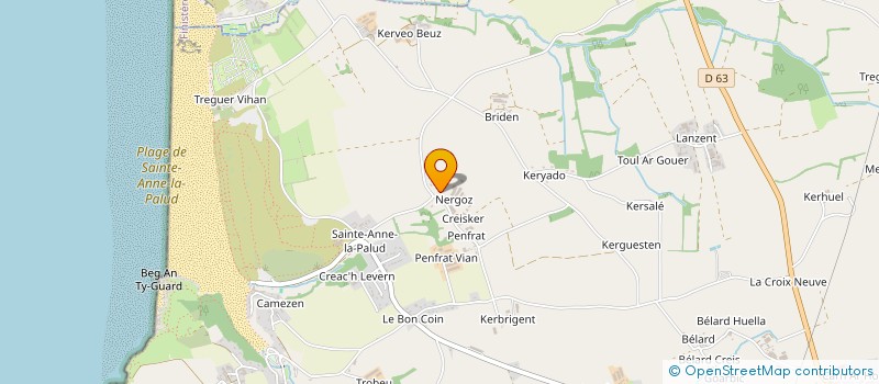 localisation de l'entreprise GROUPEMENT AGRICOLE D'EXPLOITATION EN COMMUN CADIOU  PLONEVEZ-PORZAY