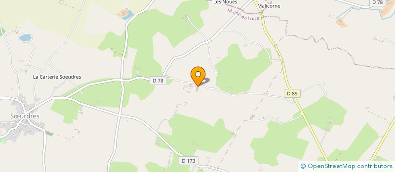 localisation de l'entreprise GROUPEMENT AGRICOLE D'EXPLOITATION EN COMMUN CHEVALERIE à LES HAUTS-D'ANJOU