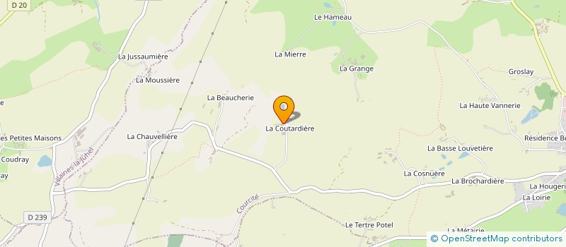 localisation de l'entreprise GROUPEMENT AGRICOLE D'EXPLOITATION EN COMMUN CLOUTARDIERE  COURCITE