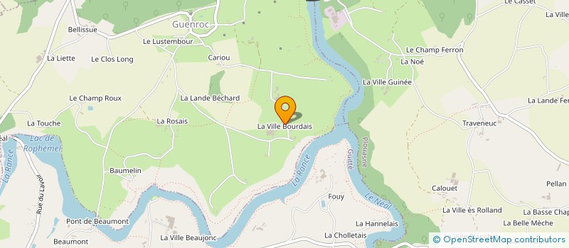 localisation de l'entreprise GROUPEMENT AGRICOLE D'EXPLOITATION EN COMMUN COSTARD à GUENROC