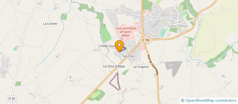 localisation de l'entreprise GROUPEMENT AGRICOLE D'EXPLOITATION EN COMMUN D'HAUREOLO à SAINT-ALBAN