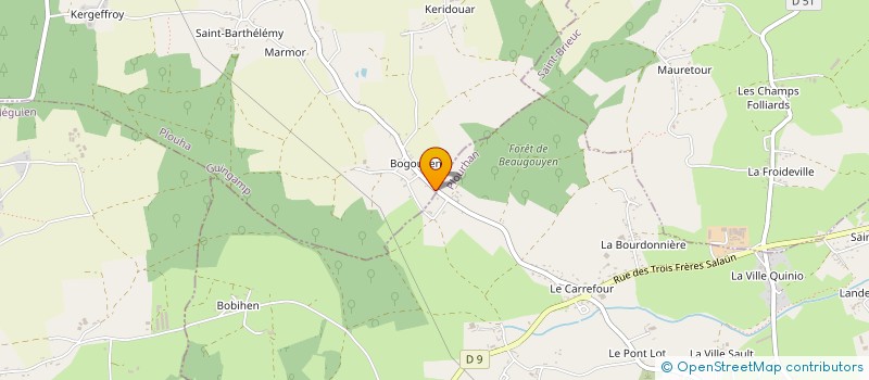 localisation de l'entreprise GROUPEMENT AGRICOLE D'EXPLOITATION EN COMMUN DE BEAUGOUYEN à PLOUHA