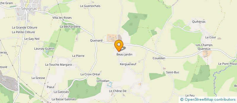 localisation de l'entreprise GROUPEMENT AGRICOLE D'EXPLOITATION EN COMMUN DE BEAUJARDIN à SEVIGNAC