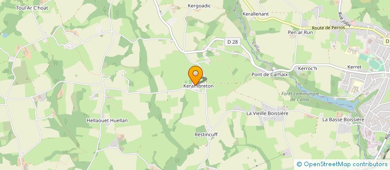 localisation de l'entreprise GROUPEMENT AGRICOLE D'EXPLOITATION EN COMMUN DE KERAMBRETON à PLUSQUELLEC