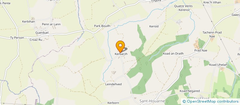 localisation de l'entreprise GROUPEMENT AGRICOLE D'EXPLOITATION EN COMMUN DE KERBARS à BOURBRIAC
