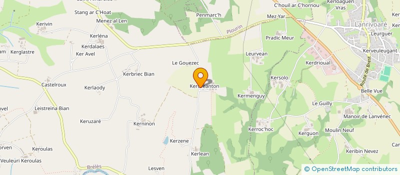 localisation de l'entreprise GROUPEMENT AGRICOLE D'EXPLOITATION EN COMMUN DE KERDREANTON à BRELES