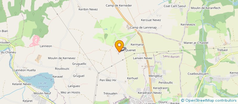 localisation de l'entreprise GROUPEMENT AGRICOLE D'EXPLOITATION EN COMMUN DE KERGROAS  MILIZAC-GUIPRONVEL