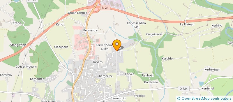 localisation de l'entreprise GROUPEMENT AGRICOLE D'EXPLOITATION EN COMMUN DE KERHOUIDEN à BAUD