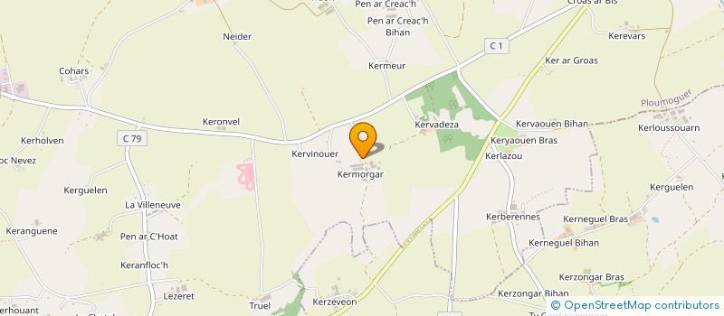 localisation de l'entreprise GROUPEMENT AGRICOLE D'EXPLOITATION EN COMMUN DE KERMORGAR à PLOUMOGUER