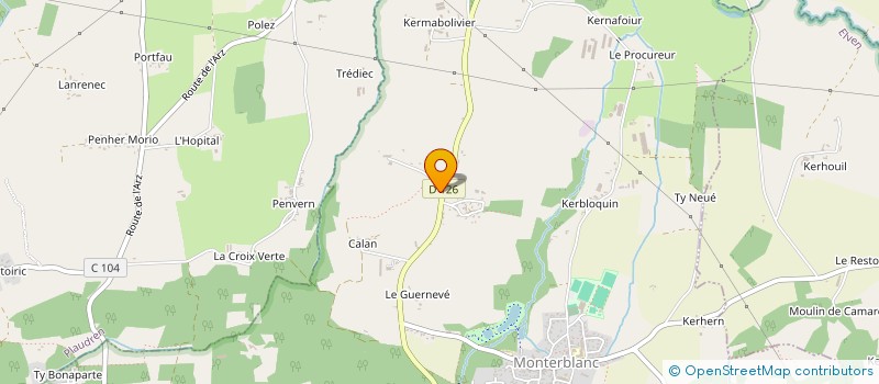localisation de l'entreprise GROUPEMENT AGRICOLE D'EXPLOITATION EN COMMUN DE KERPEU à ELVEN