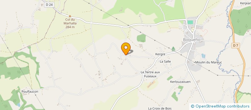 localisation de l'entreprise GROUPEMENT AGRICOLE D'EXPLOITATION EN COMMUN DE KERROUARTZ à BOQUEHO
