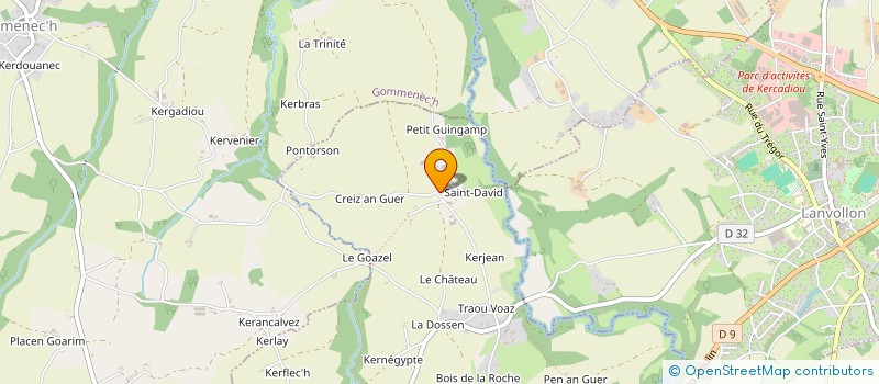 localisation de l'entreprise GROUPEMENT AGRICOLE D'EXPLOITATION EN COMMUN DE L ARMOR à GOUDELIN