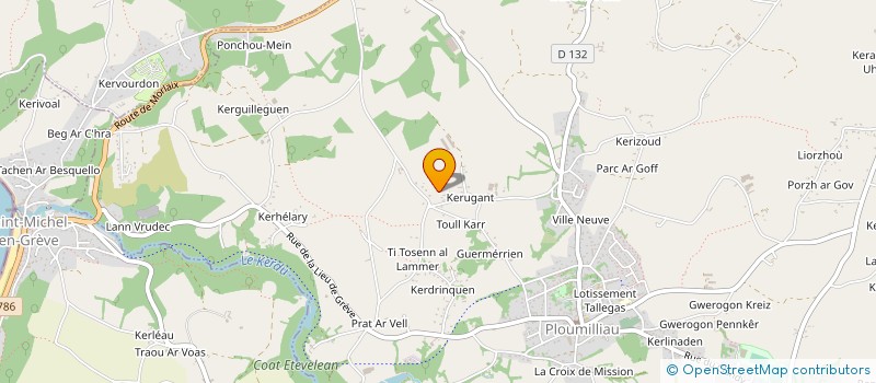 localisation de l'entreprise GROUPEMENT AGRICOLE D'EXPLOITATION EN COMMUN DE L'ELEVAGE LAMOUR  PLOUBEZRE