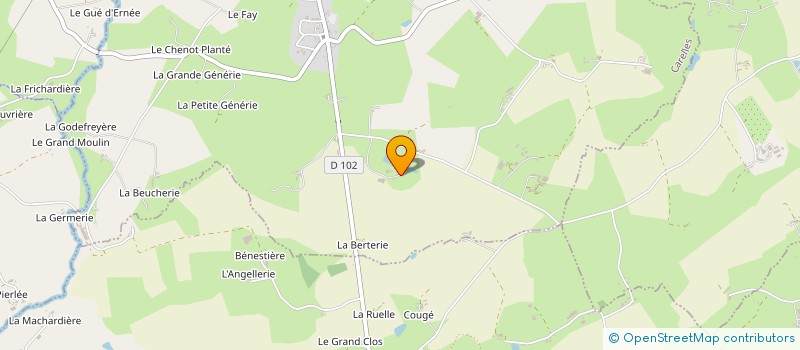 localisation de l'entreprise GROUPEMENT AGRICOLE D EXPLOITATION EN COMMUN DE LA BOUSSARDIERE à CARELLES