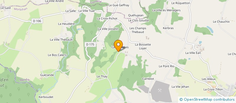 localisation de l'entreprise GROUPEMENT AGRICOLE D'EXPLOITATION EN COMMUN DE LA CATREDAIE à MENEAC
