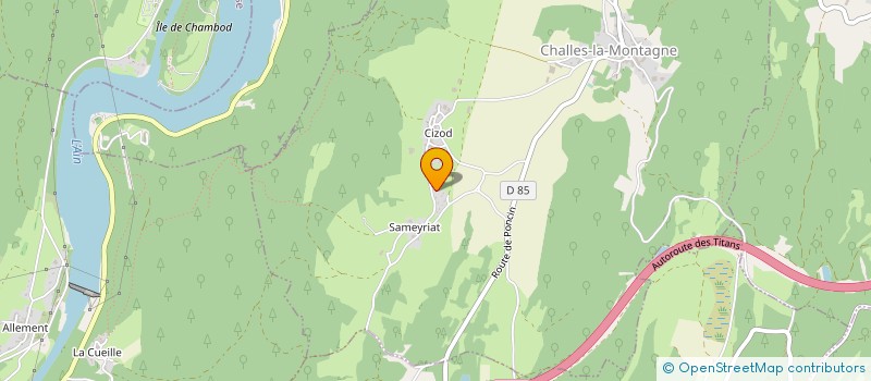 localisation de l'entreprise GROUPEMENT AGRICOLE D'EXPLOITATION EN COMMUN DE LA CLAISON  CHALLES-LA-MONTAGNE