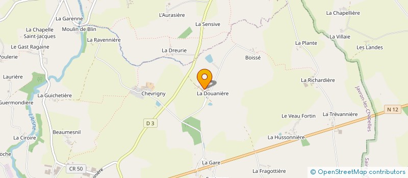 localisation de l'entreprise GROUPEMENT AGRICOLE D EXPLOITATION EN COMMUN DE LA DOUASNIERE  JAVRON-LES-CHAPELLES