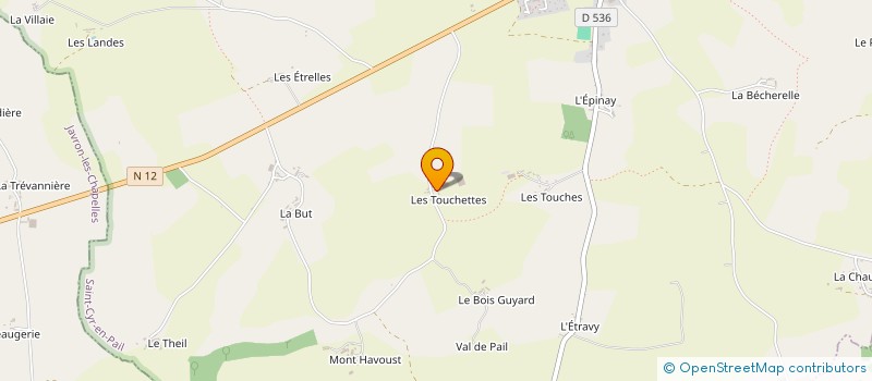 localisation de l'entreprise GROUPEMENT AGRICOLE D'EXPLOITATION EN COMMUN DE LA FERME DES OLIVIERS à SAINT-CYR-EN-PAIL