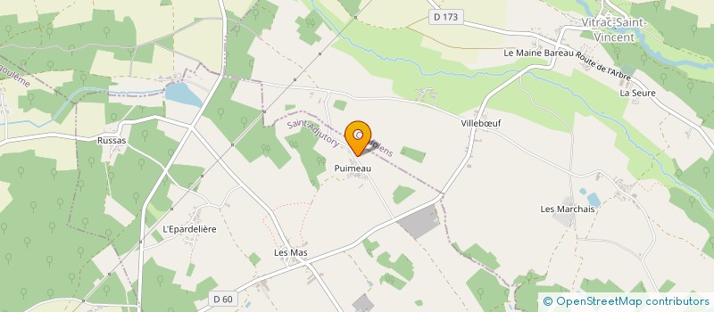 localisation de l'entreprise GROUPEMENT AGRICOLE D'EXPLOITATION EN COMMUN DE LA FONT DU CHENE  SAINT-ADJUTORY