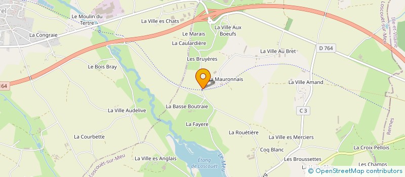 localisation de l'entreprise GROUPEMENT AGRICOLE D'EXPLOITATION EN COMMUN DE LA GARE à LOSCOUET-SUR-MEU