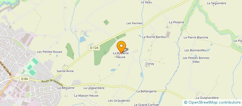 localisation de l'entreprise GROUPEMENT AGRICOLE D'EXPLOITATION EN COMMUN DE LA ROULERIE à CHEMILLE-EN-ANJOU
