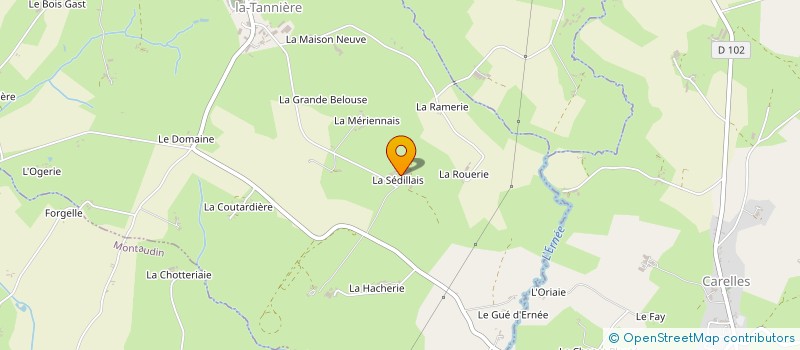 localisation de l'entreprise GROUPEMENT AGRICOLE D'EXPLOITATION EN COMMUN DE LA SEDILLAIS à SAINT-BERTHEVIN-LA-TANNIERE