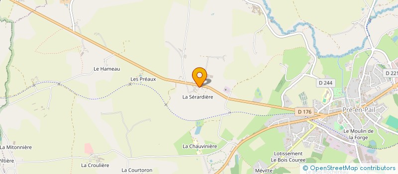 localisation de l'entreprise GROUPEMENT AGRICOLE D'EXPLOITATION EN COMMUN DE LA SERARDIERE  PRE-EN-PAIL-SAINT-SAMSON
