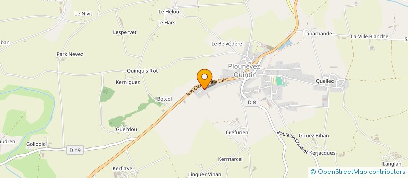 localisation de l'entreprise GROUPEMENT AGRICOLE D'EXPLOITATION EN COMMUN DE LA VERTE VALLEE à KERGRIST-MOELOU