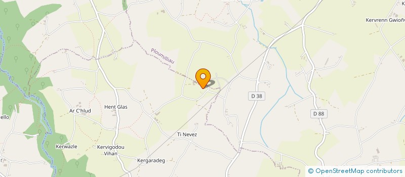 localisation de l'entreprise GROUPEMENT AGRICOLE D'EXPLOITATION EN COMMUN DE LAN AR GUIBEL à PLOUZELAMBRE
