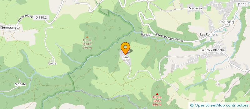 localisation de l'entreprise GROUPEMENT AGRICOLE D'EXPLOITATION EN COMMUN DE LARD à PRALONG