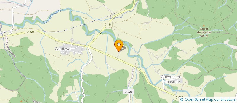 localisation de l'entreprise GROUPEMENT AGRICOLE D EXPLOITATION EN COMMUN DE MILHAU  VAL DE LAMBRONNE