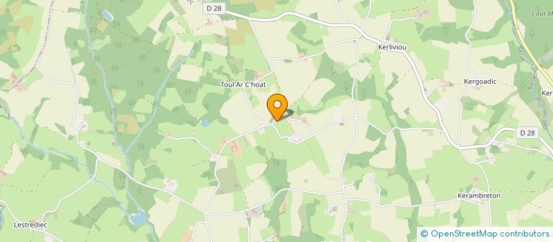 localisation de l'entreprise GROUPEMENT AGRICOLE D'EXPLOITATION EN COMMUN DE PORS AN ROUX à PLUSQUELLEC
