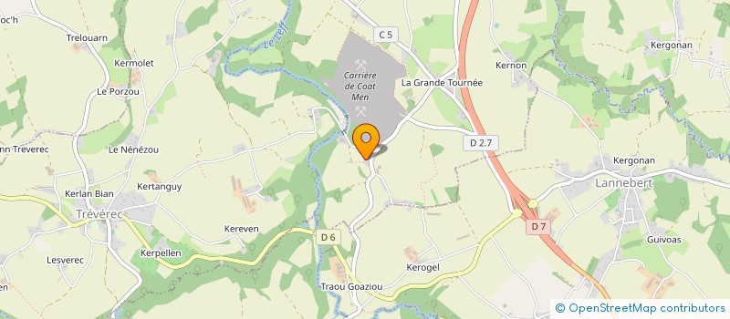 localisation de l'entreprise GROUPEMENT AGRICOLE D'EXPLOITATION EN COMMUN DE SAINT JEAN à TREMEVEN