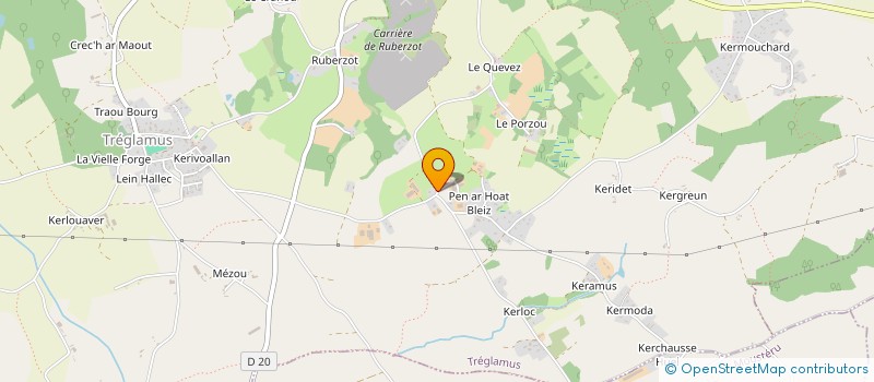 localisation de l'entreprise GROUPEMENT AGRICOLE D'EXPLOITATION EN COMMUN DE SANTEZ ANNA à TREGLAMUS