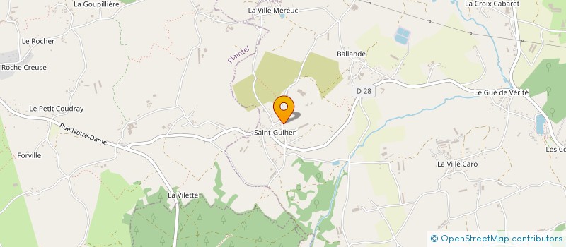 localisation de l'entreprise GROUPEMENT AGRICOLE D'EXPLOITATION EN COMMUN DE ST GUIHEN à SAINT-CARREUC