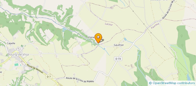 localisation de l'entreprise GROUPEMENT AGRICOLE D'EXPLOITATION EN COMMUN DE VIGNEBARADE à LACOUR