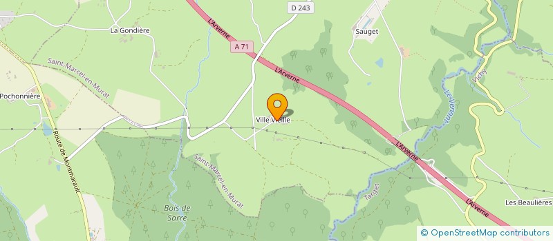 localisation de l'entreprise GROUPEMENT AGRICOLE D'EXPLOITATION EN COMMUN DE VILLEVIEILLE  SAINT-MARCEL-EN-MURAT