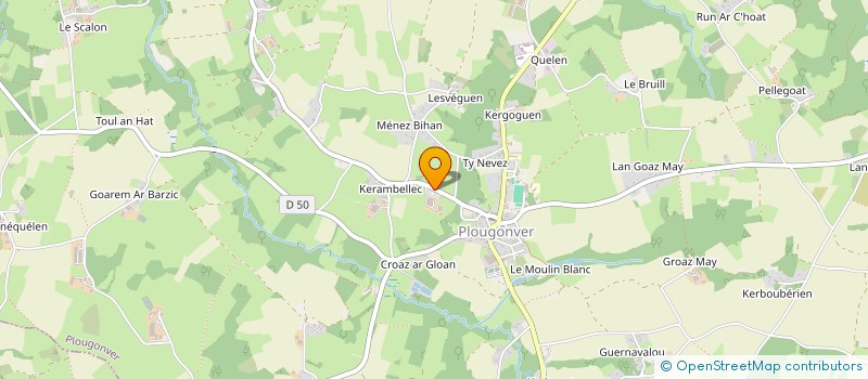 localisation de l'entreprise GROUPEMENT AGRICOLE D'EXPLOITATION EN COMMUN DES AJONCS à PLOUGONVER