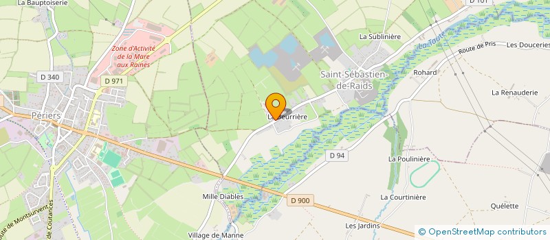 localisation de l'entreprise GROUPEMENT AGRICOLE D'EXPLOITATION EN COMMUN DES BLANCHES MARES à SAINT-SEBASTIEN-DE-RAIDS