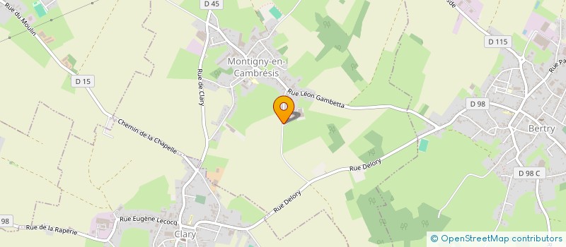 localisation de l'entreprise GROUPEMENT AGRICOLE D'EXPLOITATION EN COMMUN DES BLEUETS à MONTIGNY-EN-CAMBRESIS