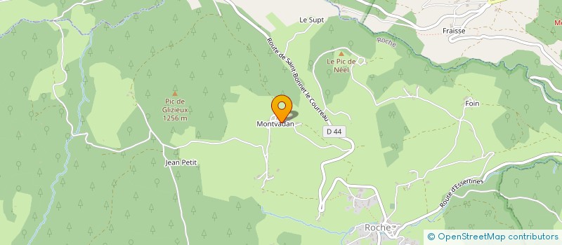 localisation de l'entreprise GROUPEMENT AGRICOLE D'EXPLOITATION EN COMMUN DES HAUTES TERRES  ROCHE-EN-FOREZ