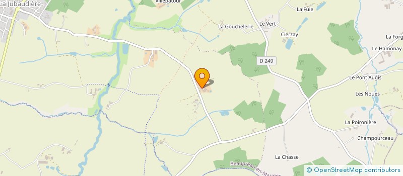 localisation de l'entreprise GROUPEMENT AGRICOLE D'EXPLOITATION EN COMMUN DES KORRIGANS à BEAUPREAU-EN-MAUGES